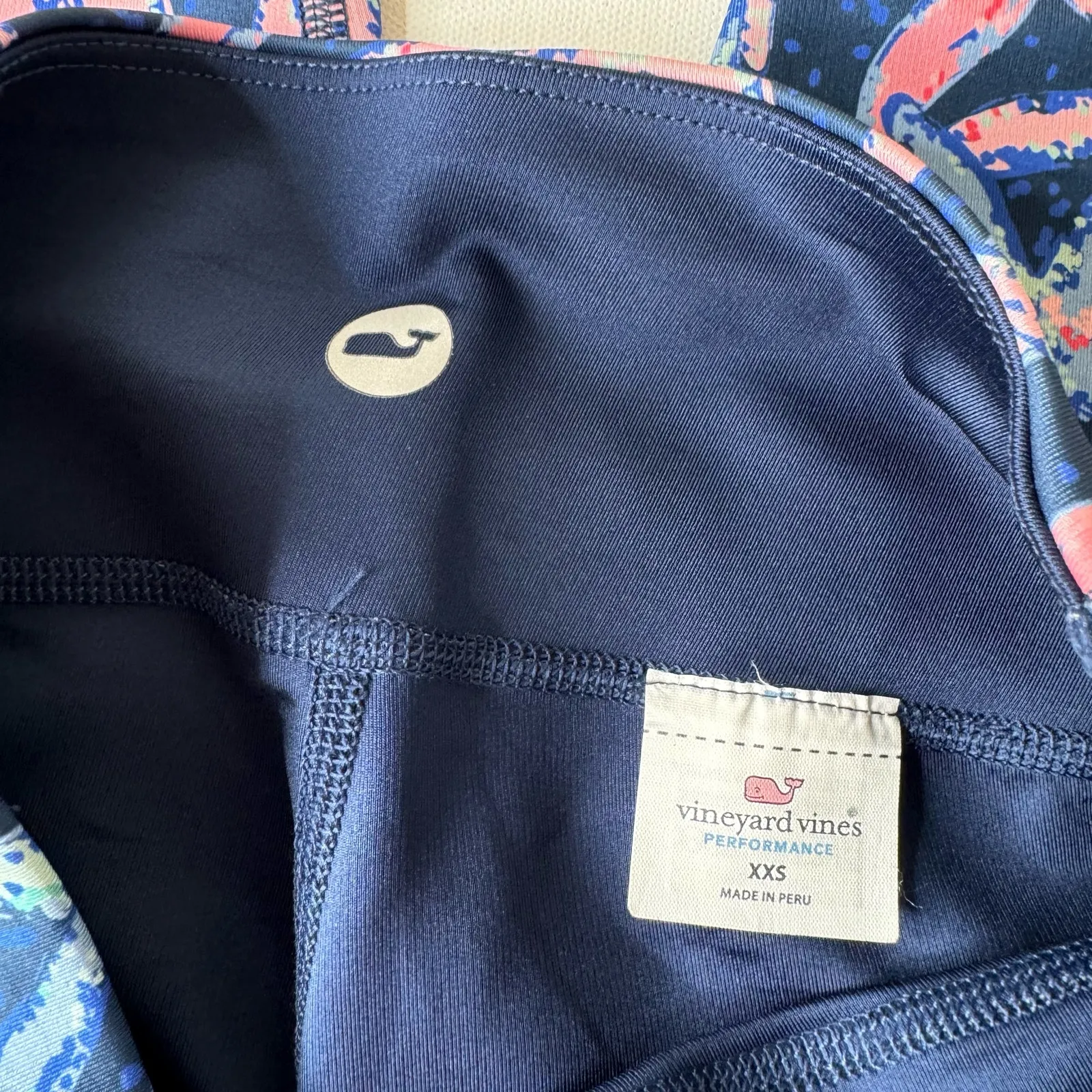 Vineyard Vines‎ Womens Performance Reversible Starfish Navy Leggings XXS Preppy - Image 10