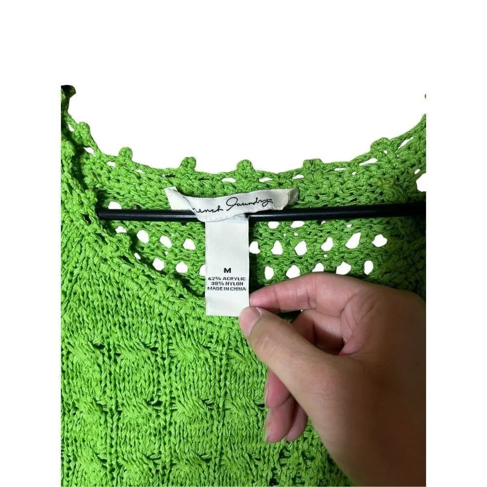 French Laundry Green Knit‎ Sweater Size M - Image 5