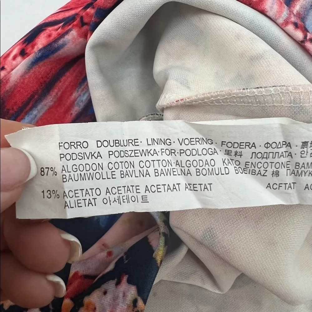 Zara Basic Cherry Blossom Scuba Mini Dress - Size M - Image 9