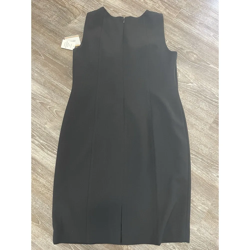 KASPER ASL Sheath Dress Petite 12P Black Pencil Dress‎ Lined Elegant Sleeveless - Image 6