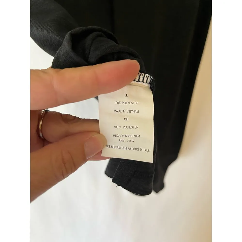 Apana Women's Short Sleeve Scoop Neck T-Shirt Black Small Casual Activewear Yoga - Image 3