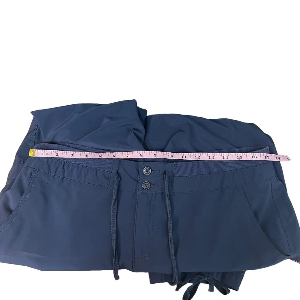 Indigo Navy Blue High Rise Athleisure Capri Lightweight Pants Womens Size 16 - Image 9