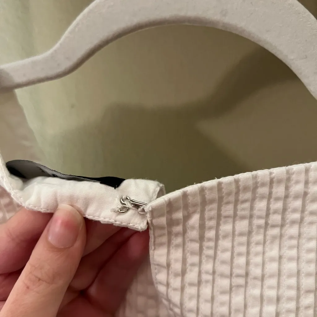 Able White Ruffle Blouse Size M - Image 6