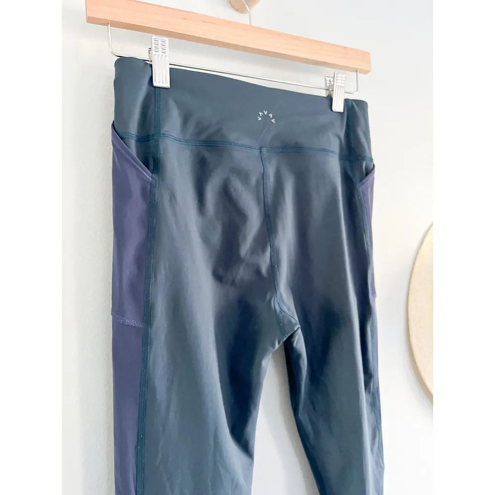 Varley | Cobalt Blue Athletic Leggings Side Mesh Panel Pockets | Sz S - Image 7