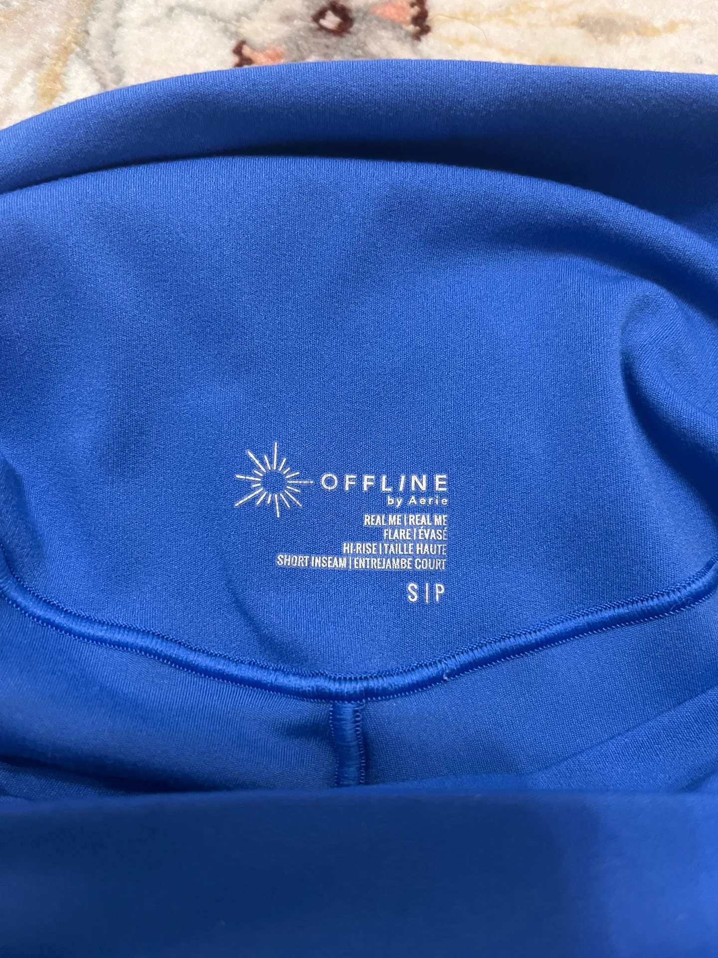 Petite Blue Cross Over Flare  Leggings - Image 5