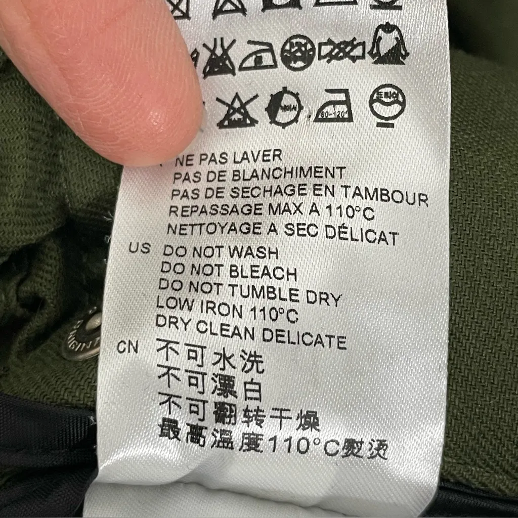 Sandro Paris Olive Green Utility Double Breasted Jacket‎ Women’s Size EU 38 US 6 - Image 11