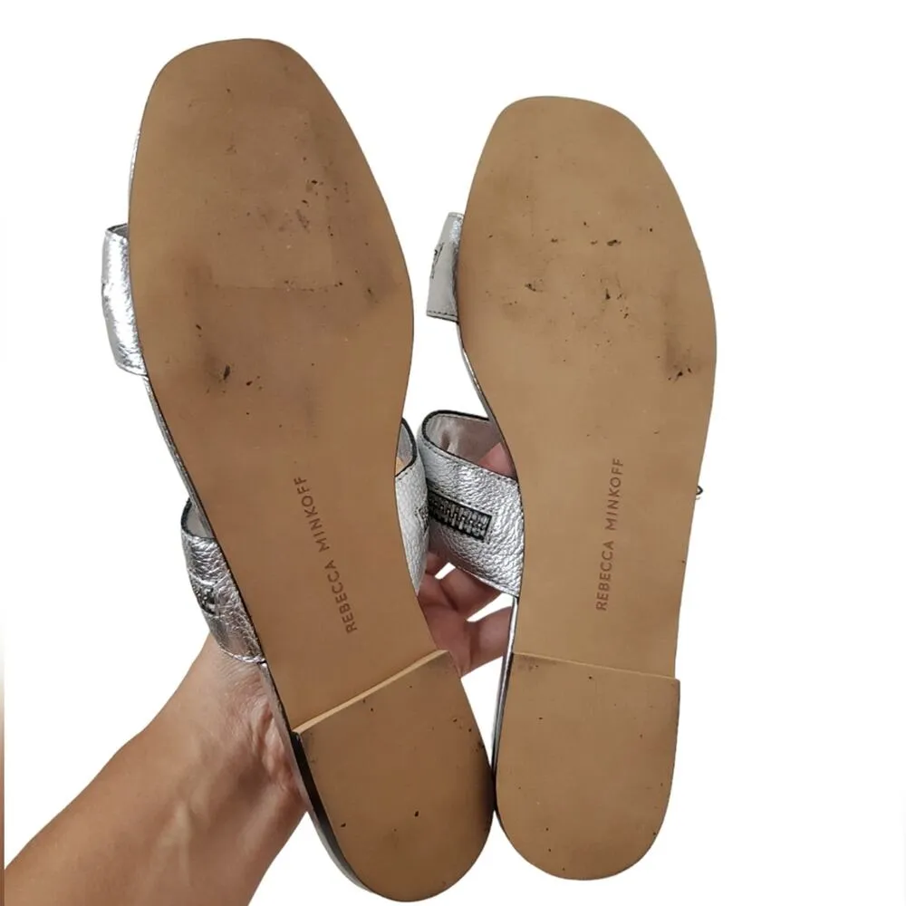 Rebecca Minkoff Shoes Rebecca Minkoff Marciann Zipper Leather Mules Size 9 - Image 6