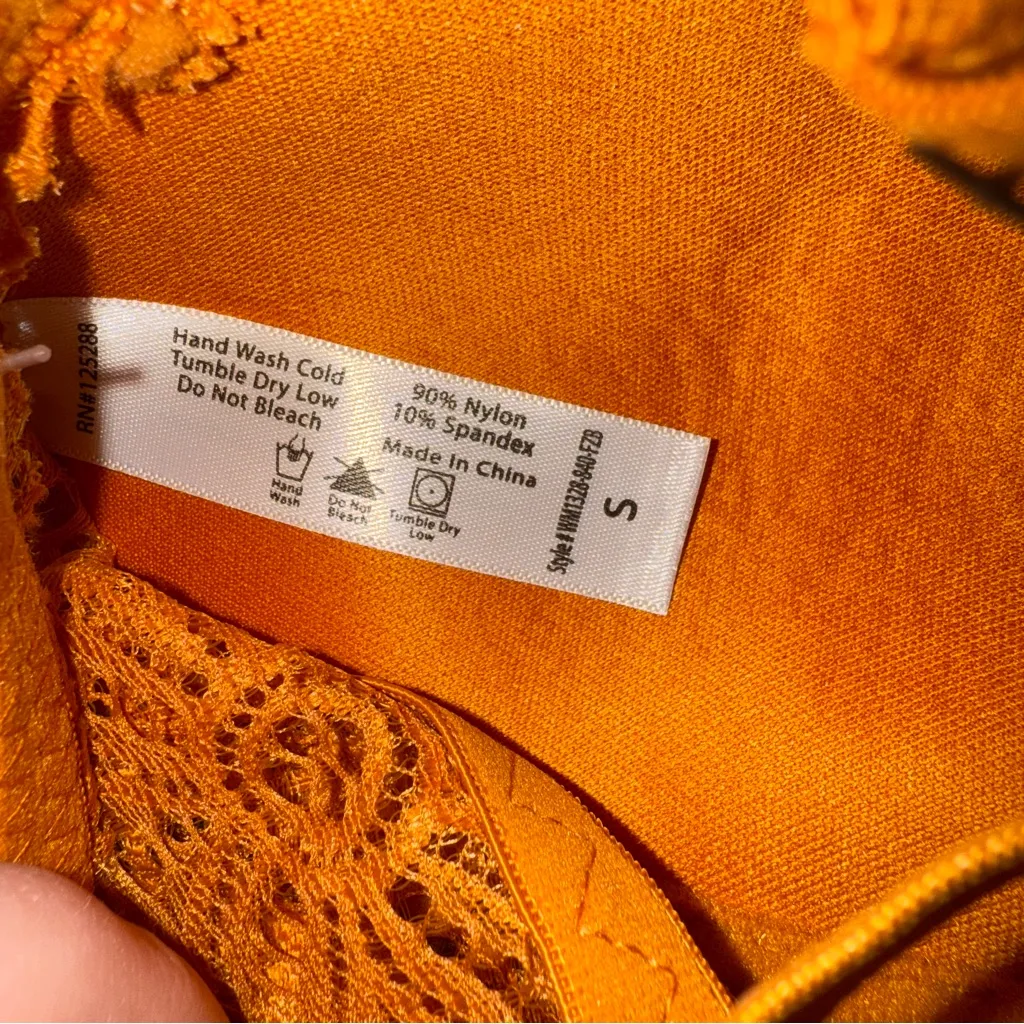 Frederick's of Hollywood Haley‎ Lace Bralette in Desert Sun Orange Sz S NEW - Image 4
