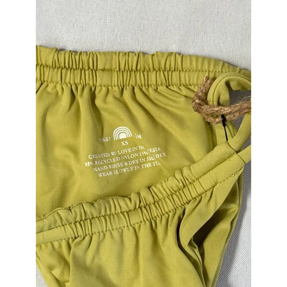 FP Toast Swim Signature Tunnel Bikini Bottoms Leek Green Sz XS - Image 2