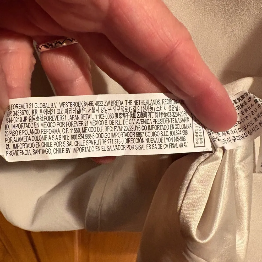 Forever 21 Women's Sleeveless Dress off white Sz L open detail front color - Image 14