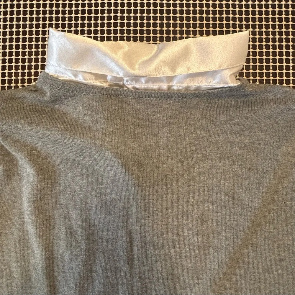 Quacker Factory  Gray Sweater with Pearl Details - Image 8