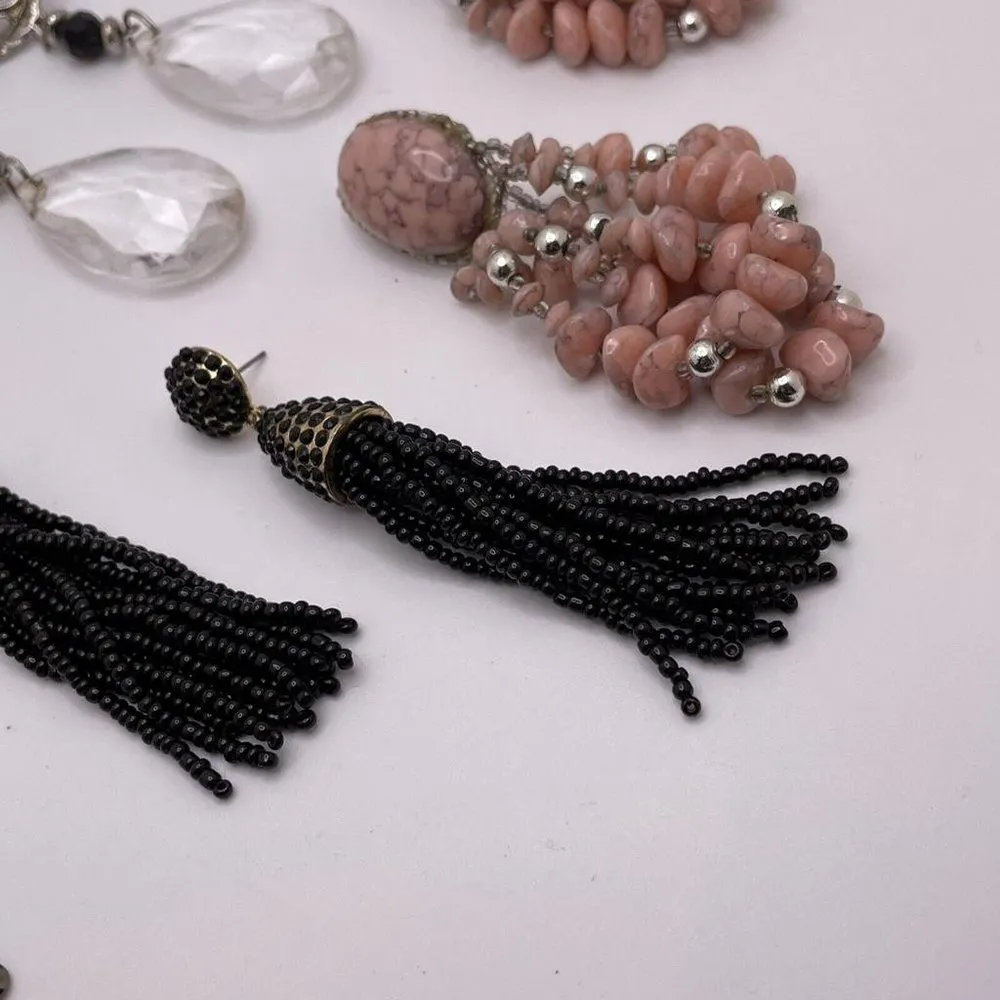 Lot Of 4 Costume Earrings Pierced Dangle Drop Women’s Long Statement 1 Handmade - Image 12