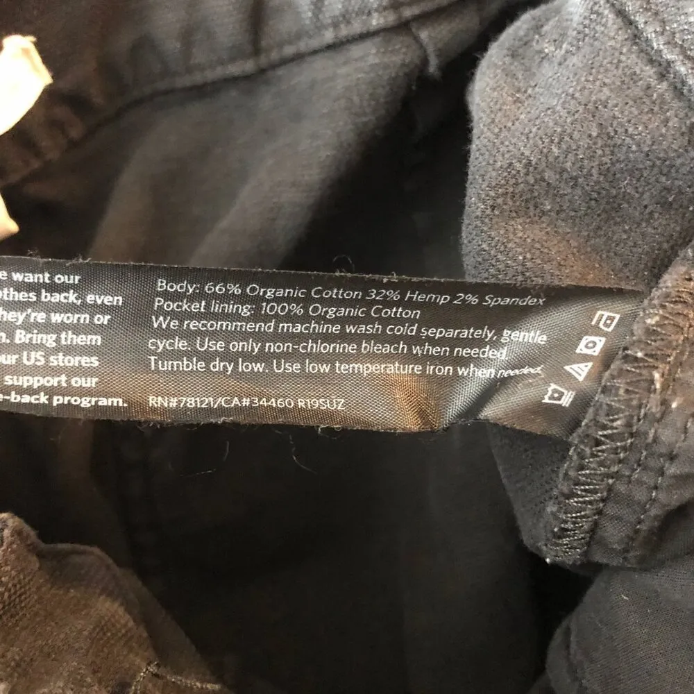 Eileen Fisher Womens Dark Gray Organic Cotton & Hemp Blend Pants Size 6 - Image 5