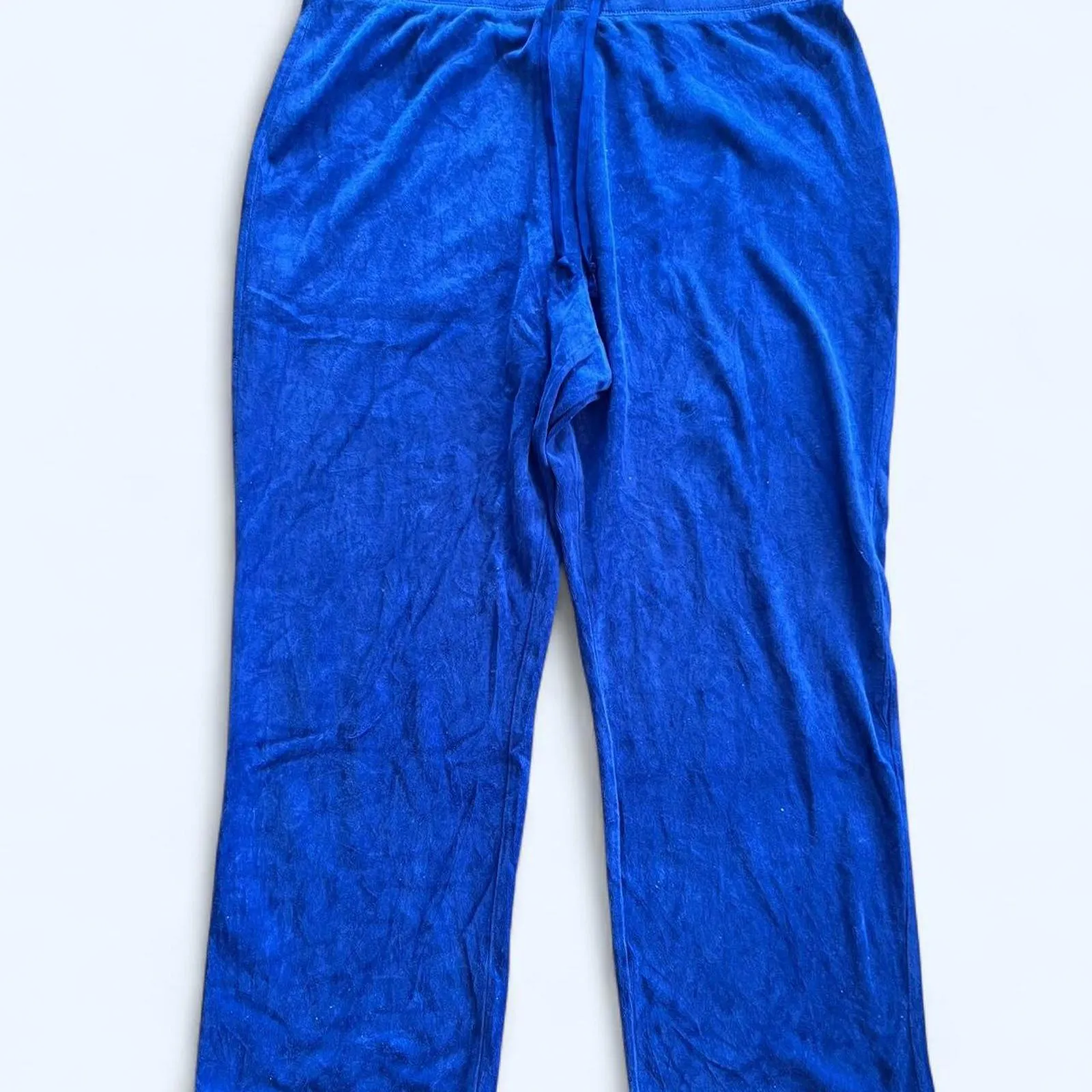 Juicy Couture Vintage Y2K royal blue velour sweatpants Size XL - Image 2