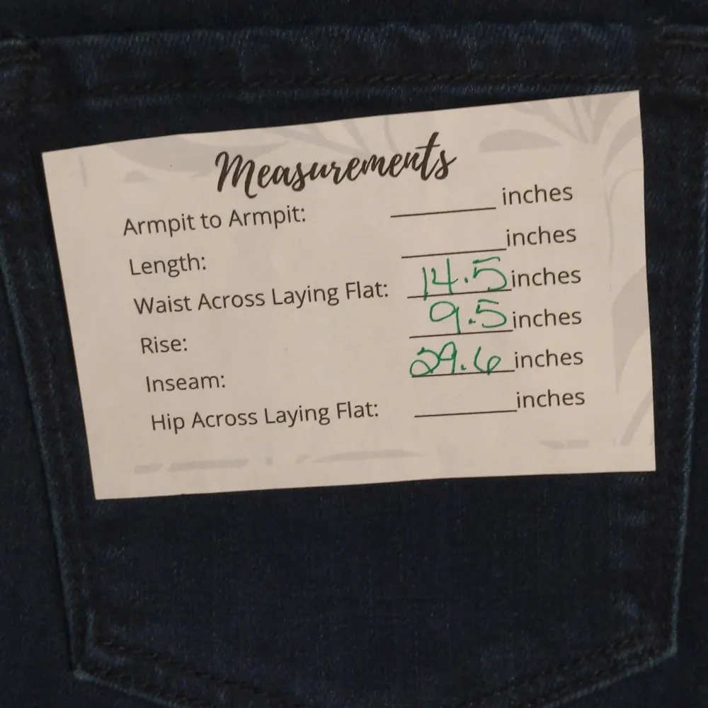 Prana Sienna Jean Deep Blue Mid-Rise Skinny Stretch Organic 6/28 - Image 14