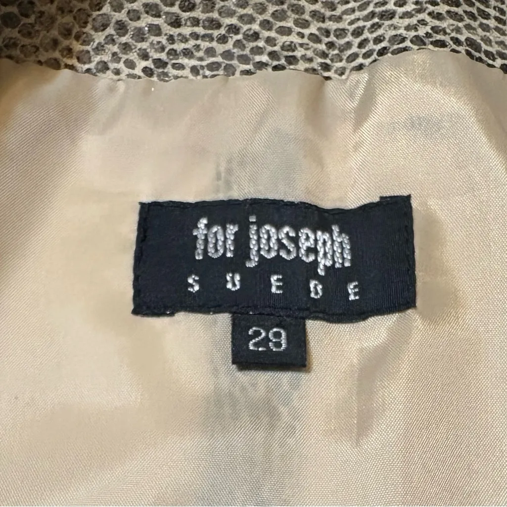 Vintage For Joseph Suede Snakeskin Pattern Midi Skirt
Y2K Tan Size 29 - Image 2