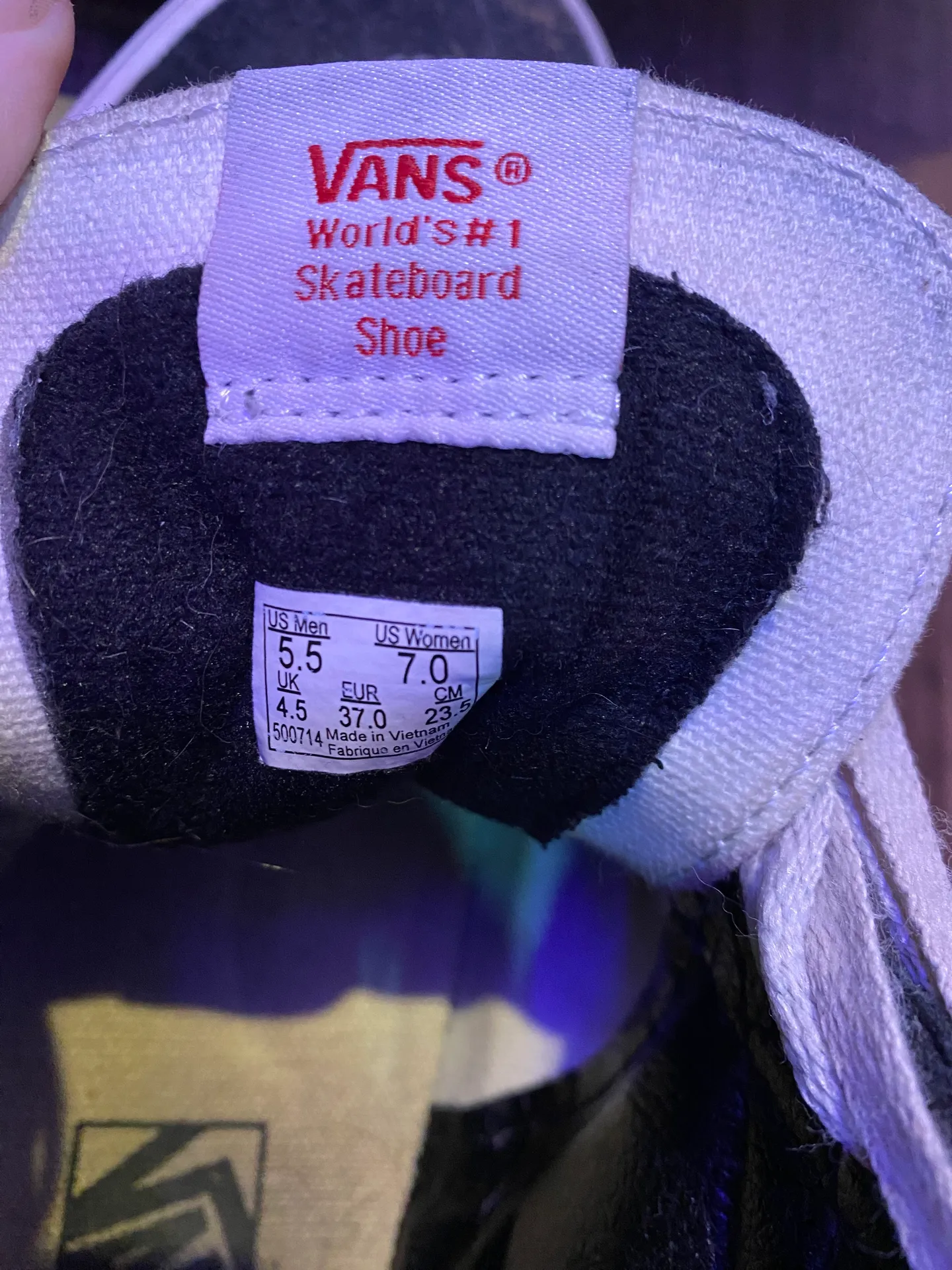 Vans Black  High Tops - Image 3