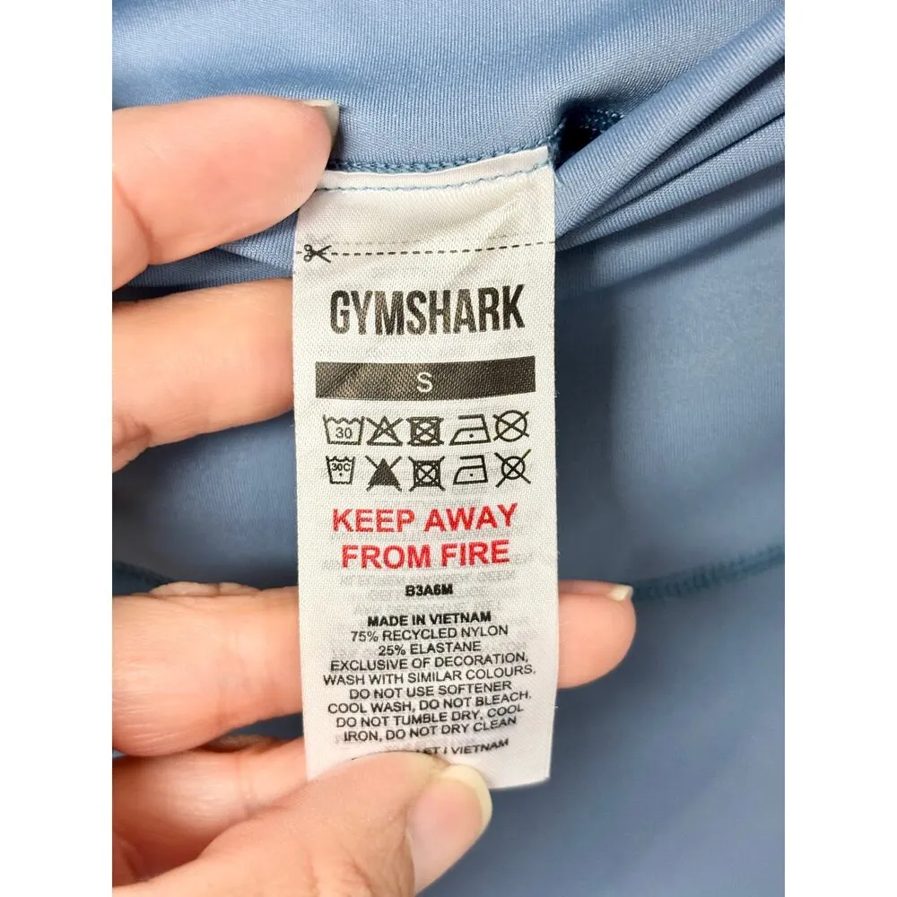 Gymshark Elevate Pull On High Waisted Workout Leggings Faded Blue Women's Size S - Image 5