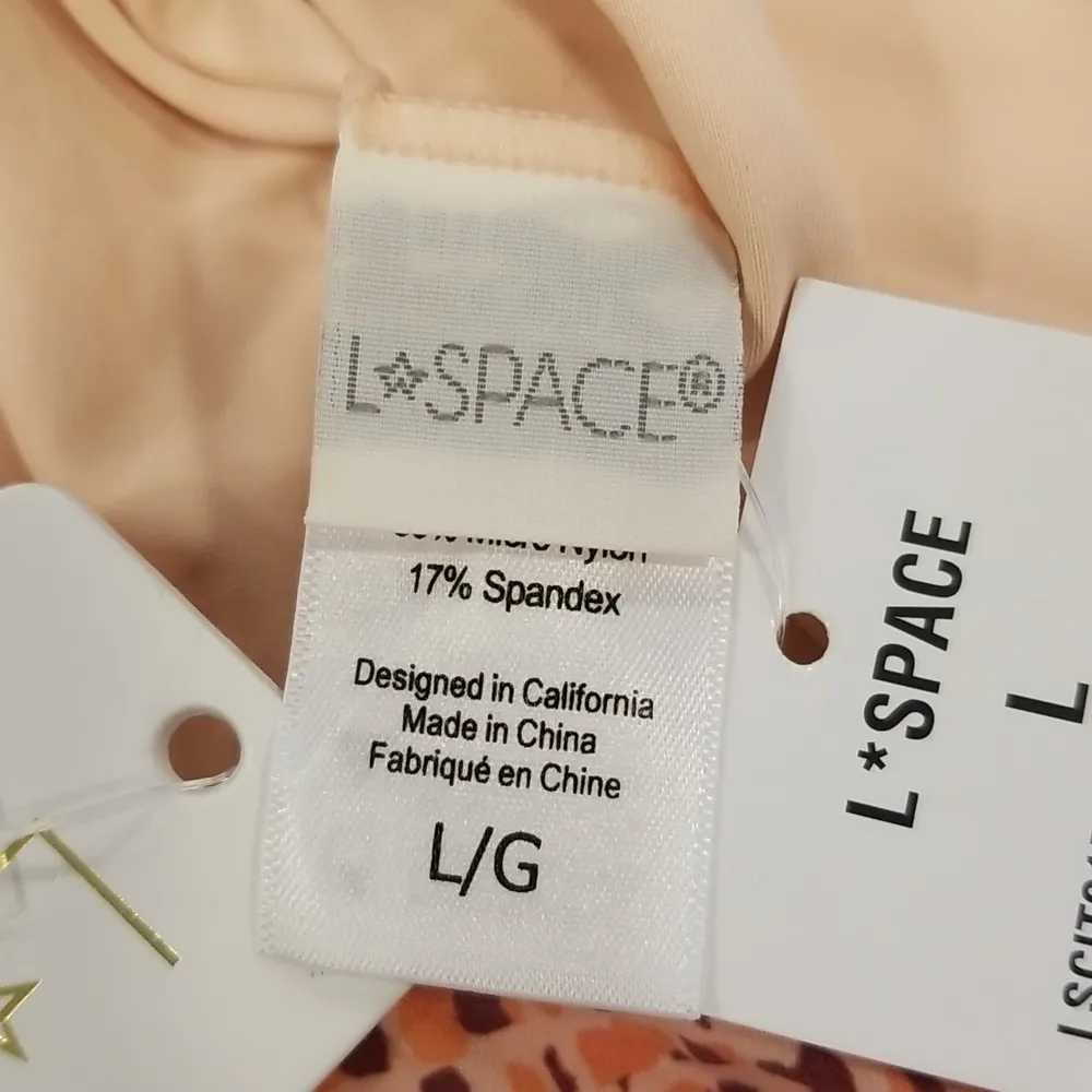 💕L*SPACE💕 Cardi Rash Guard Top ~ One-Shoulder Wild Bunch Large L NWT - Image 13