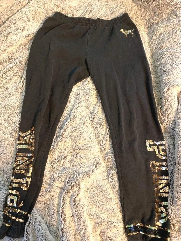 PINK - Victoria's Secret Sparkly Sweat Pants - Image 2