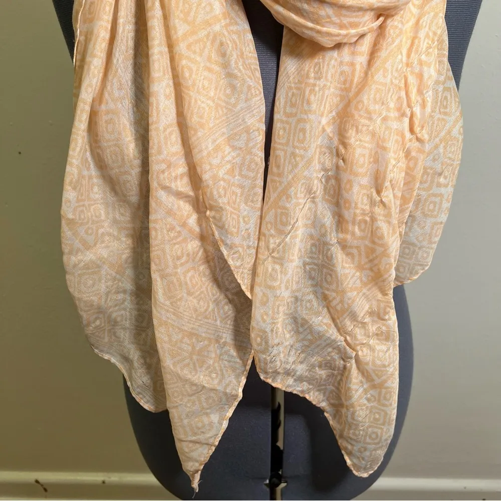 Karma Scarf Blush Pink White Geometric - Image 5