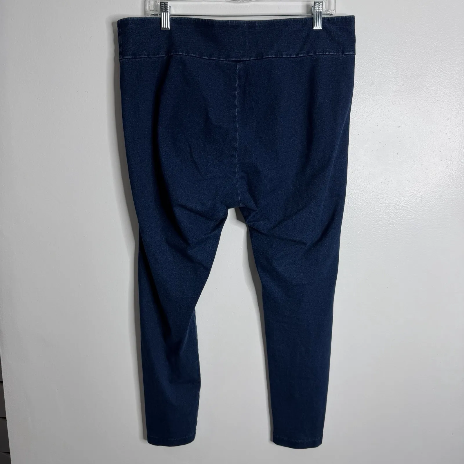 J. jill Pure Jill Indigo Ankle Legging Pull On Large Stretch Casual Blue - Image 2