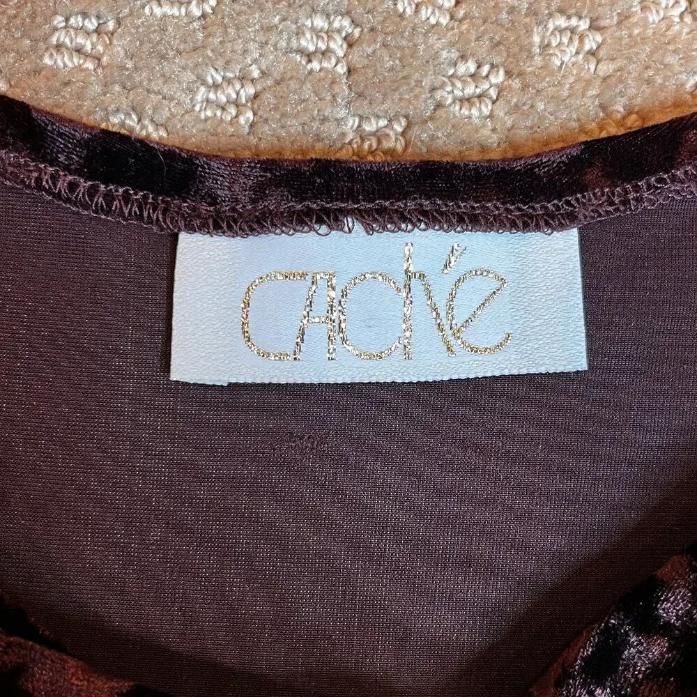 Brushed Velvet Off Shoulder Brown dress Cache SZ XS Ren Fair Fairycore Grunge - Image 4