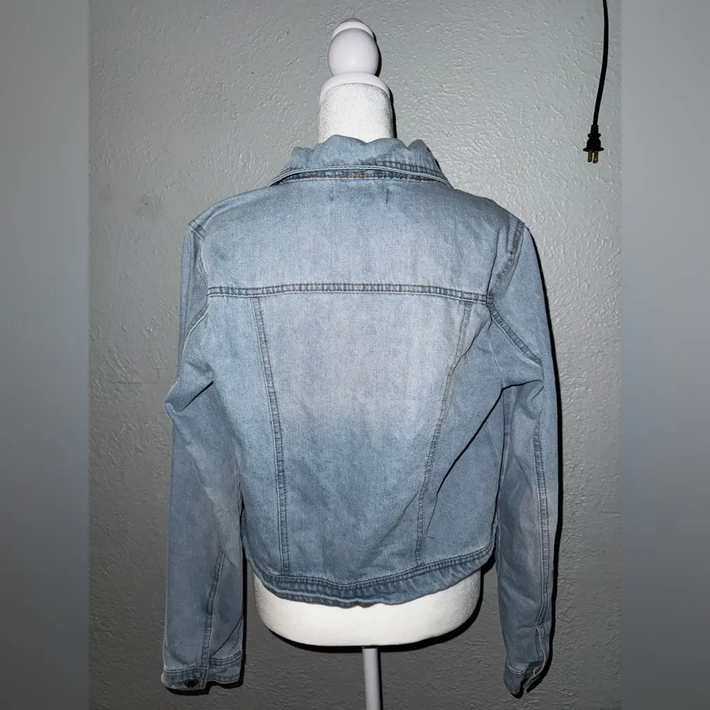 NWOT Rhinestone Denim Jacket Size Small Cavalani Denim Collection - Image 2