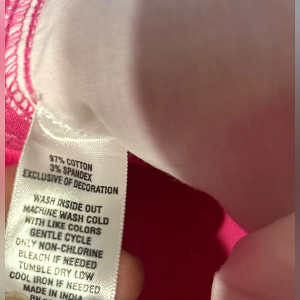 NWOT bright pink Women 8 Crown & Ivy wide-leg, cuffed, cropped chino pants - Image 8