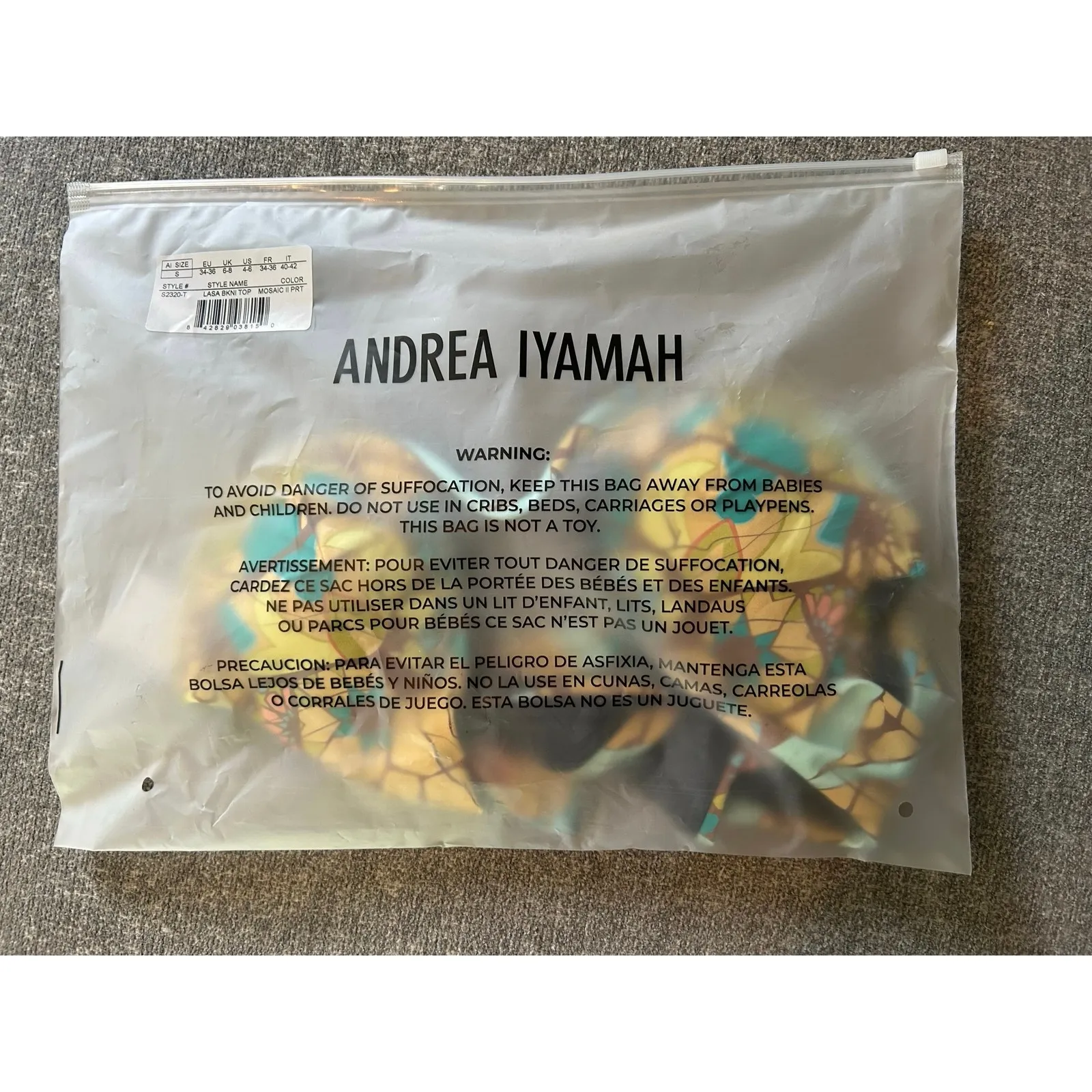 REVOLVE Andrea Lyamah Lasa Bikini top mosaic Yellow - Image 3