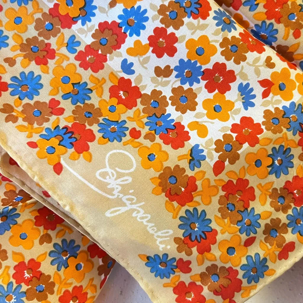 Schiaparelli Vintage Scarf Tan - Image 2