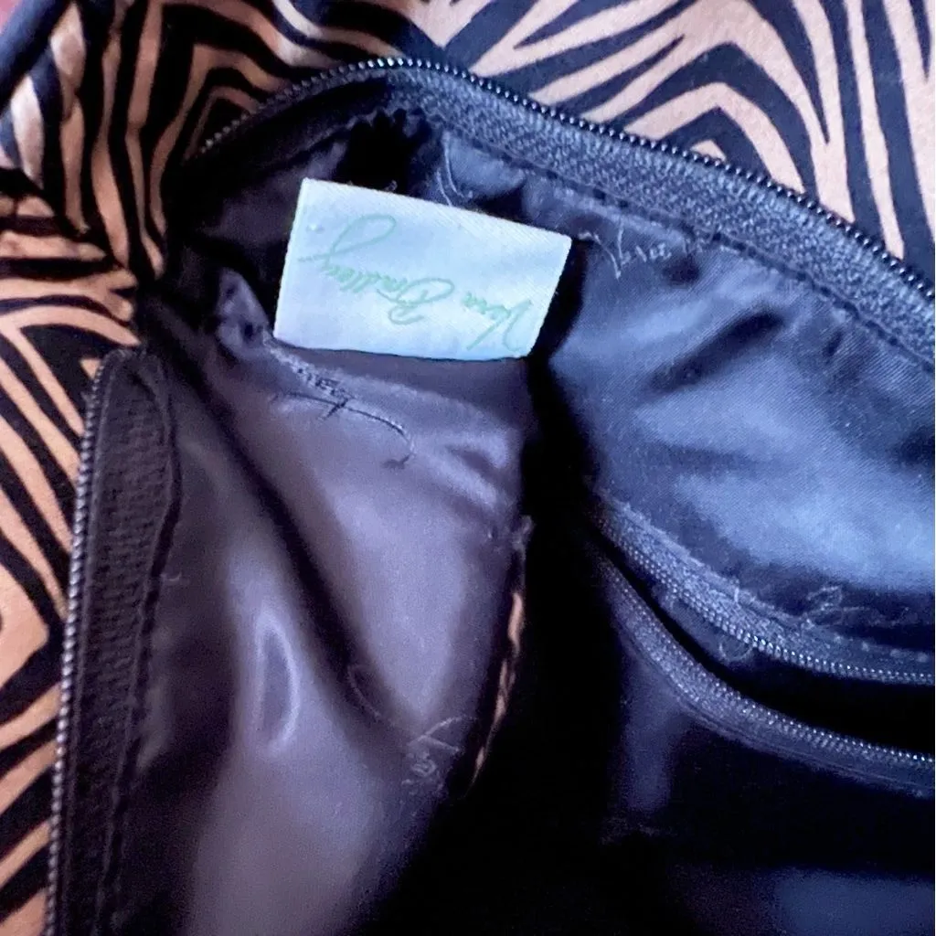 Vera Bradley Tan Zebra Print Soft shell quilted Shoulder Bag - Image 8