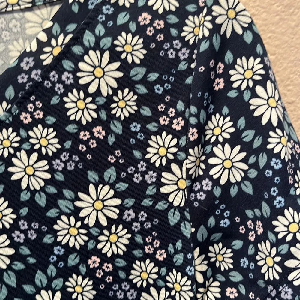 NEW Lularoe XS Christy Daisy Navy Blue V Neck Long Tee Shirt NWT - Image 2