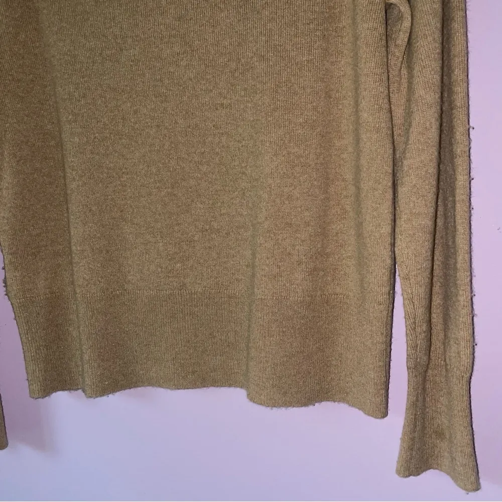 J Crew Size M Tan Cashmere Sweater Crew Minimalist Contemporary Capsule Size M - Image 7
