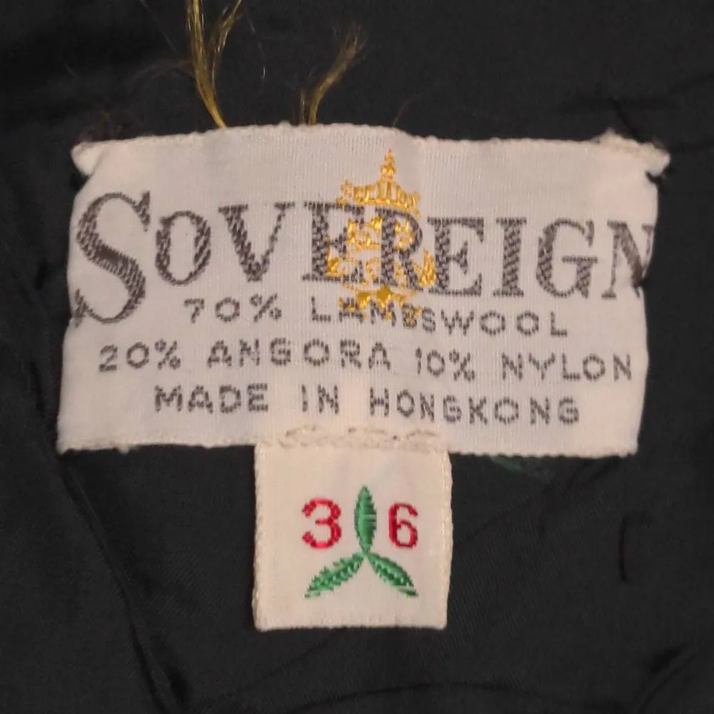 Sovereign Vintage Black Sleeveless Tank Fringe Sequined Lambswool Angora 36 Size undefined - Image 7