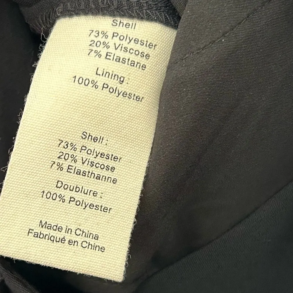 L’Agence Black Straight Leg High Rise Lined Dress Pants Size 6 - Image 6