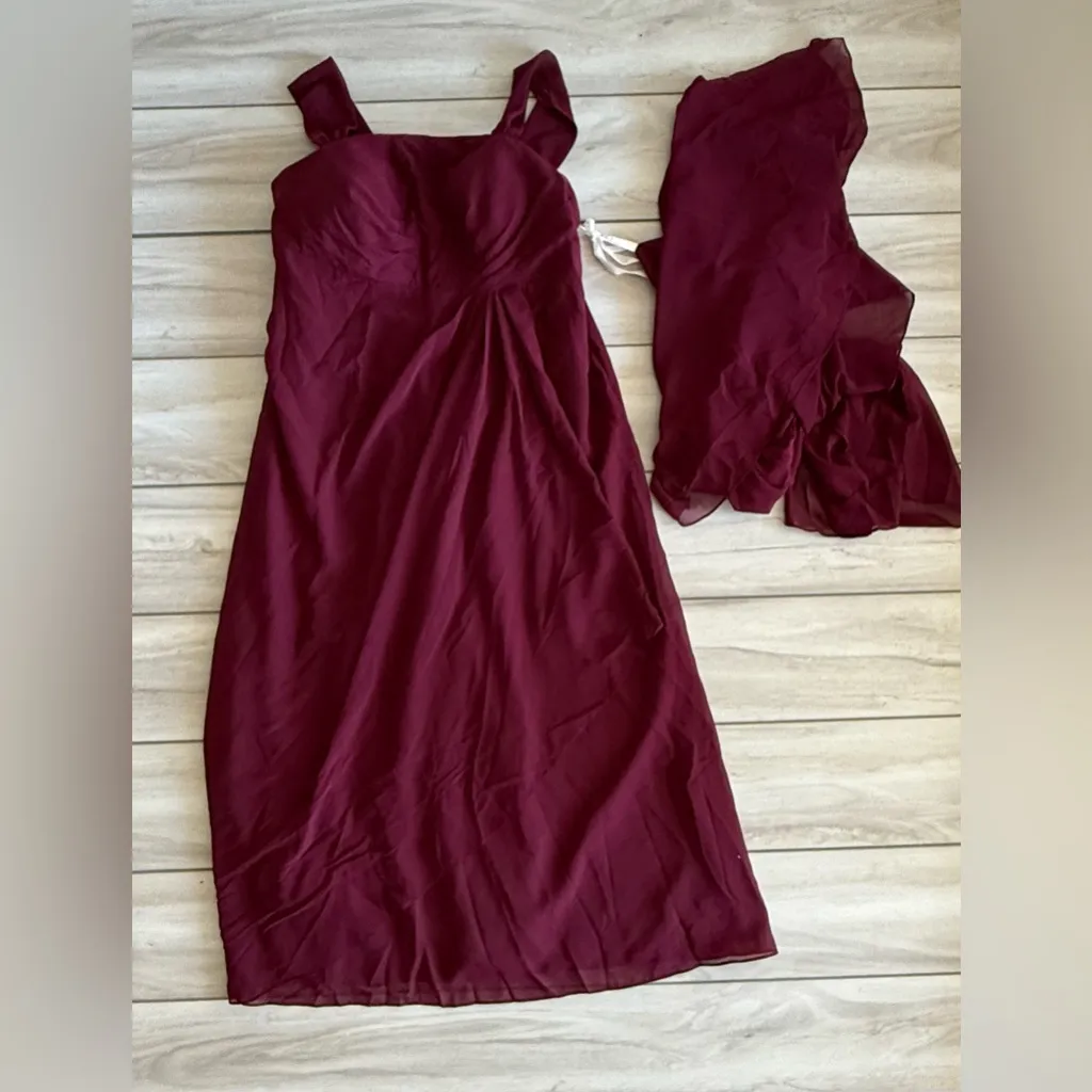 Azazie Weisz Dress Burgundy  NWT - Image 6