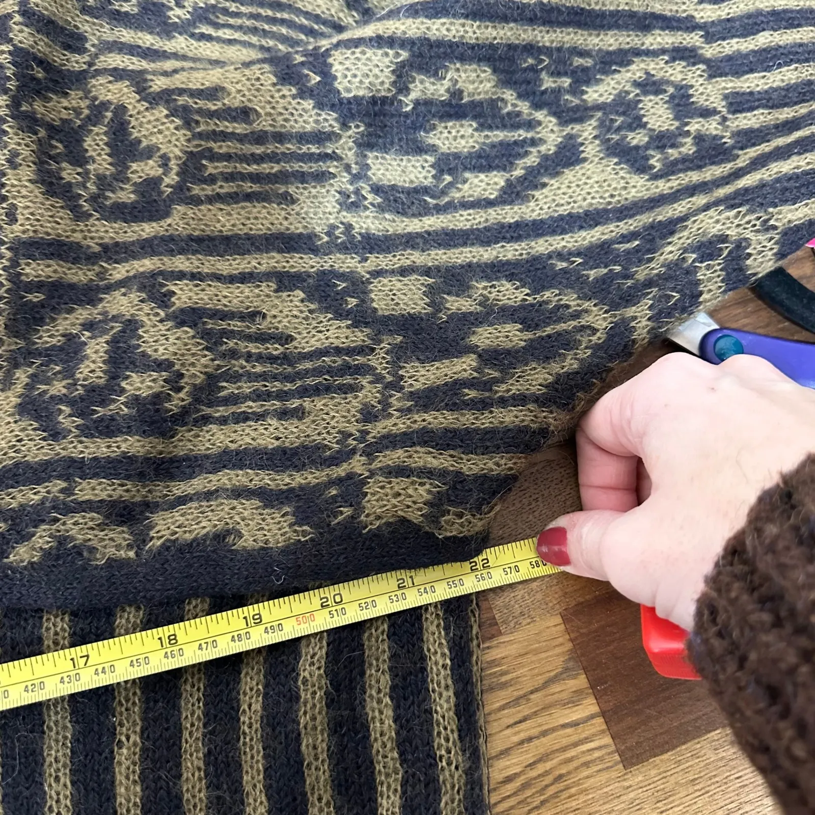 Rouge Et Blanc Womens Sweater XL Italy Mohair Wool Renaissance Black Gold Knit - Image 7