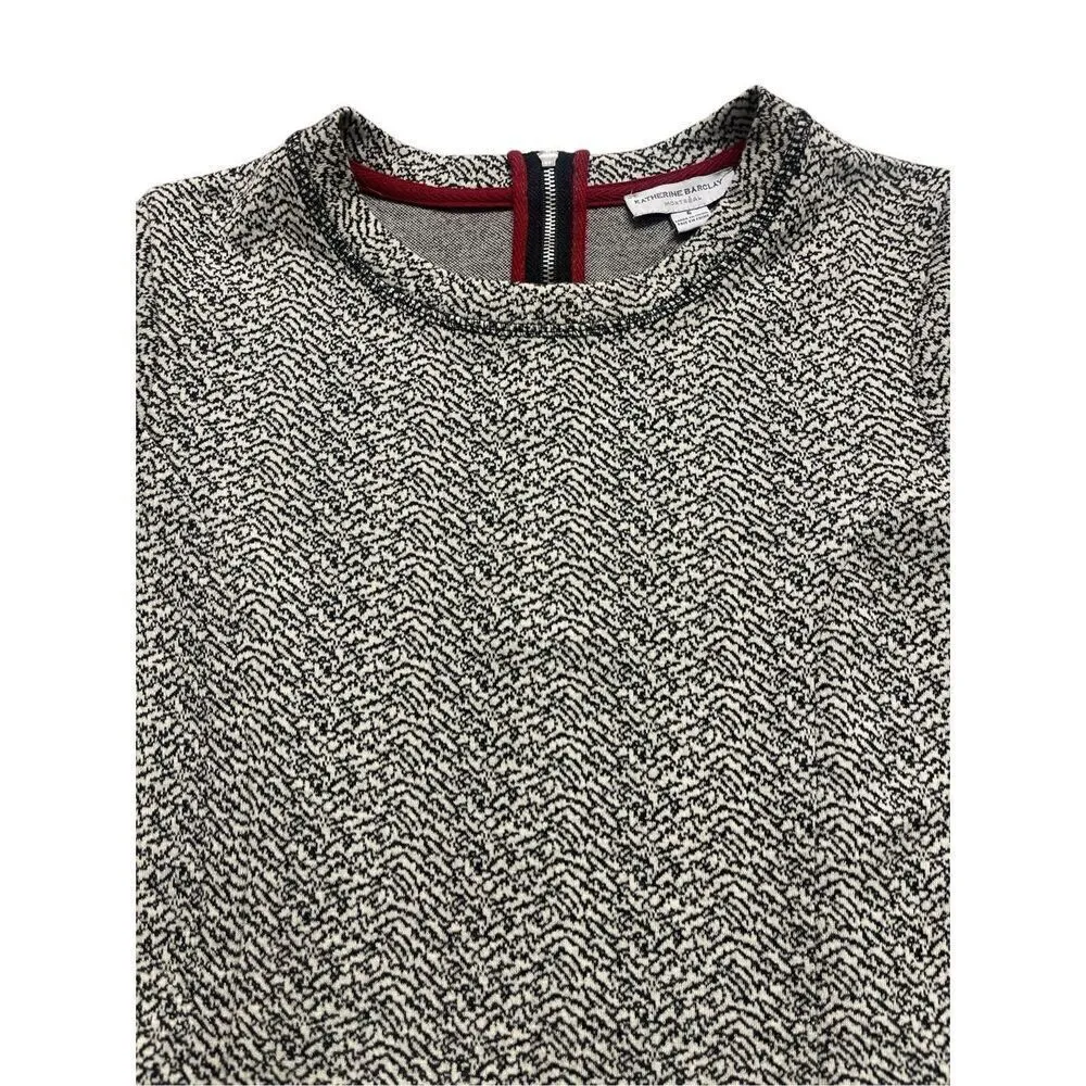 Katherine Barclay Montreal dress blank & white print sz 6 NWOT - Image 3