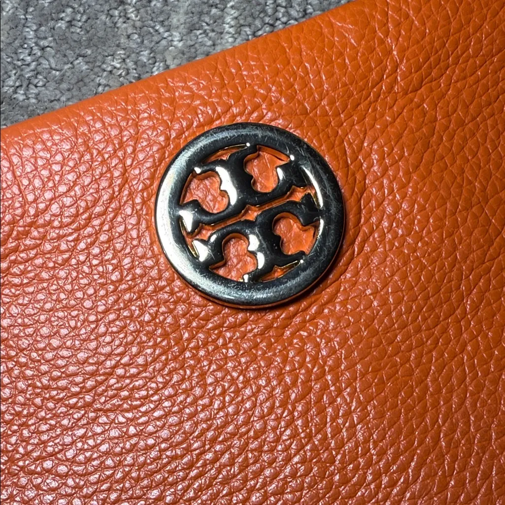 Tory Burch Vintage Orange pouch with added crossbody strap - Image 3