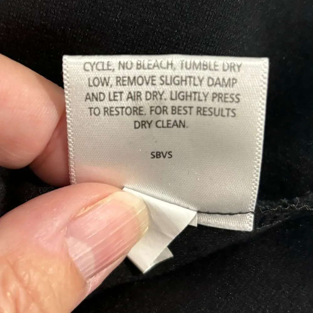 Eileen Fisher Black Knit Skirt Large Viscose Blend Heavy Jersey Weight Classic - Image 6