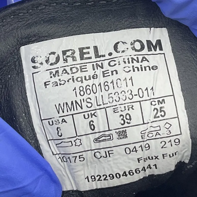 Sorel Black Ankle Boots with Tan Soles - Image 5