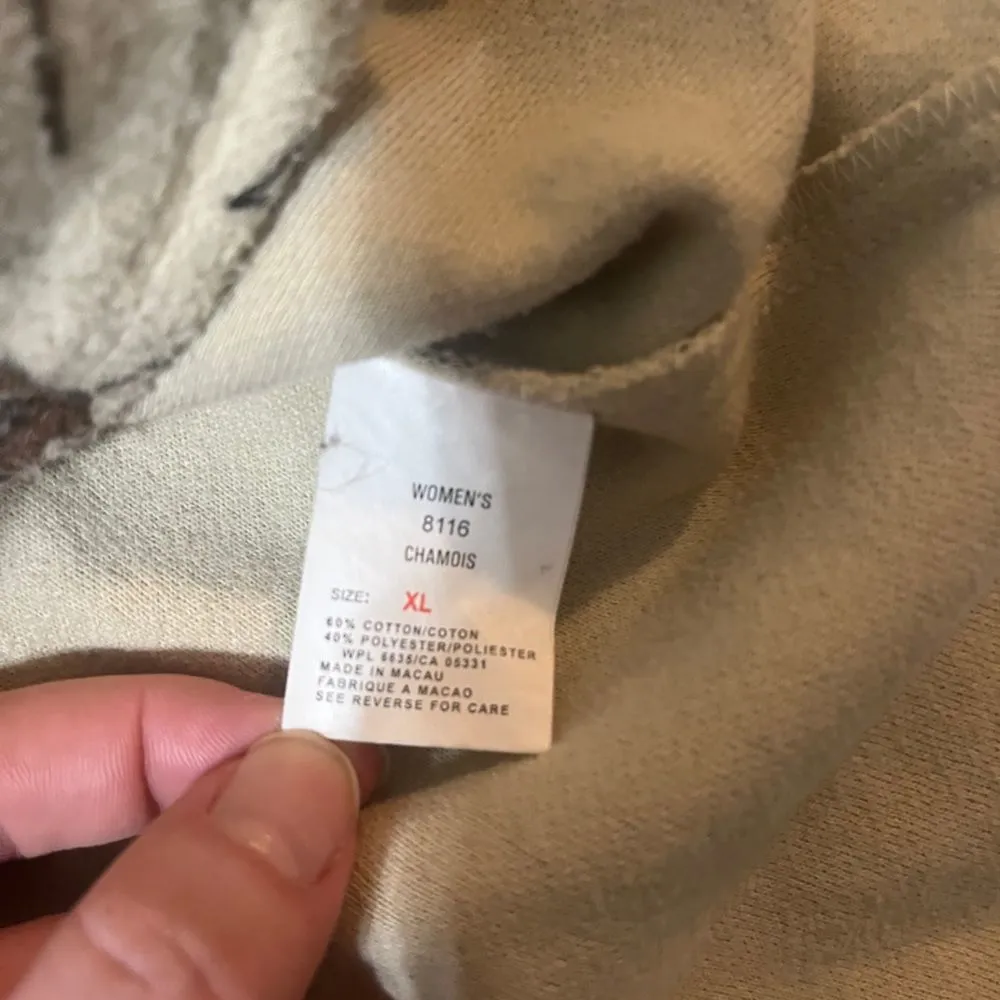 Woolrich Vintage Cotton Shacket Button Down Leaf Flannel Shirt Womens XL - Image 4