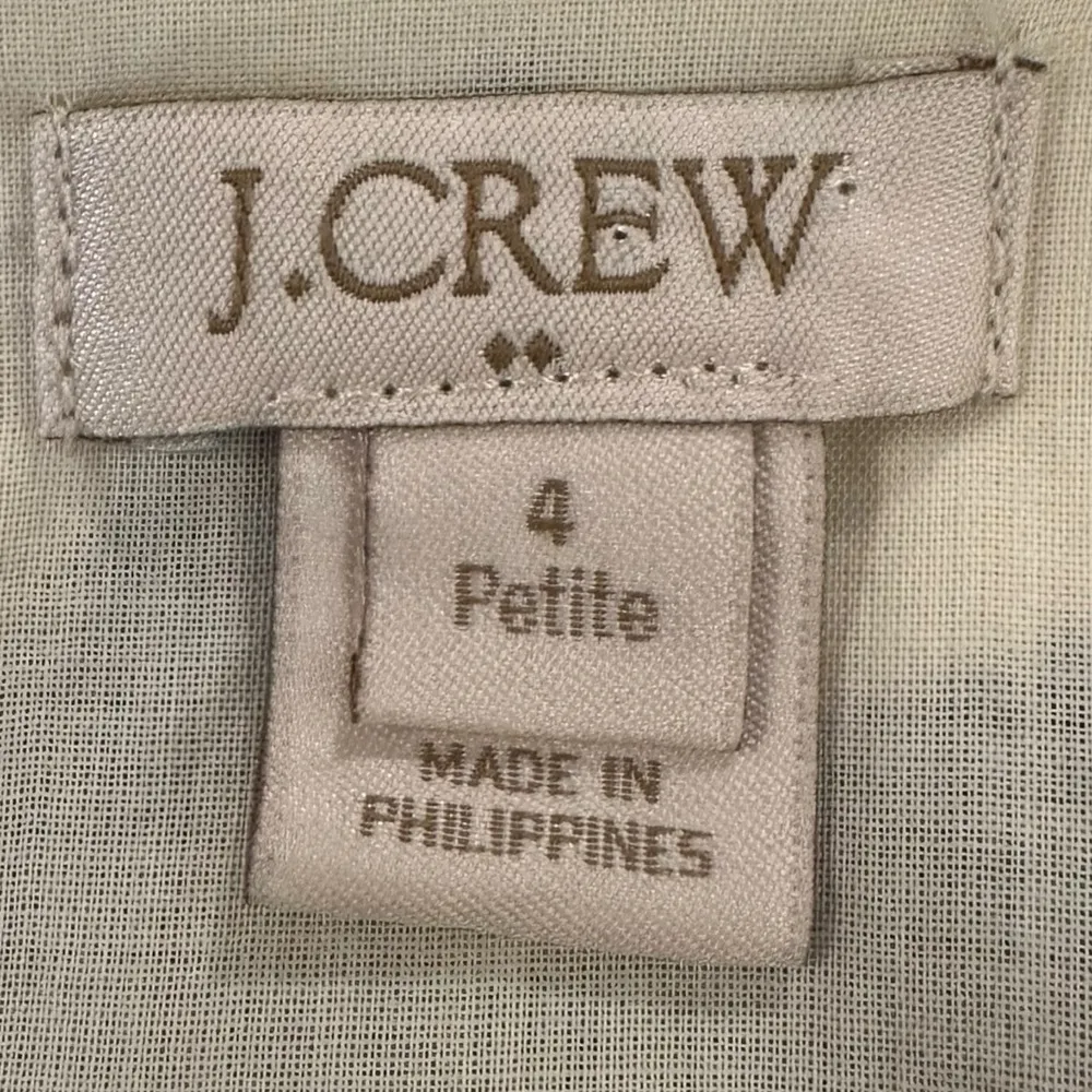 J.Crew Floral Classic Preppy Sheath Dress Size 4 Black Cream Summer - Image 5