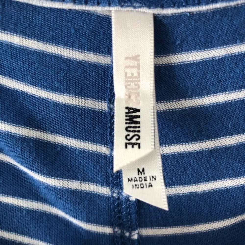 Amuse Society Striped Tank Blue Sz Medium - Image 6