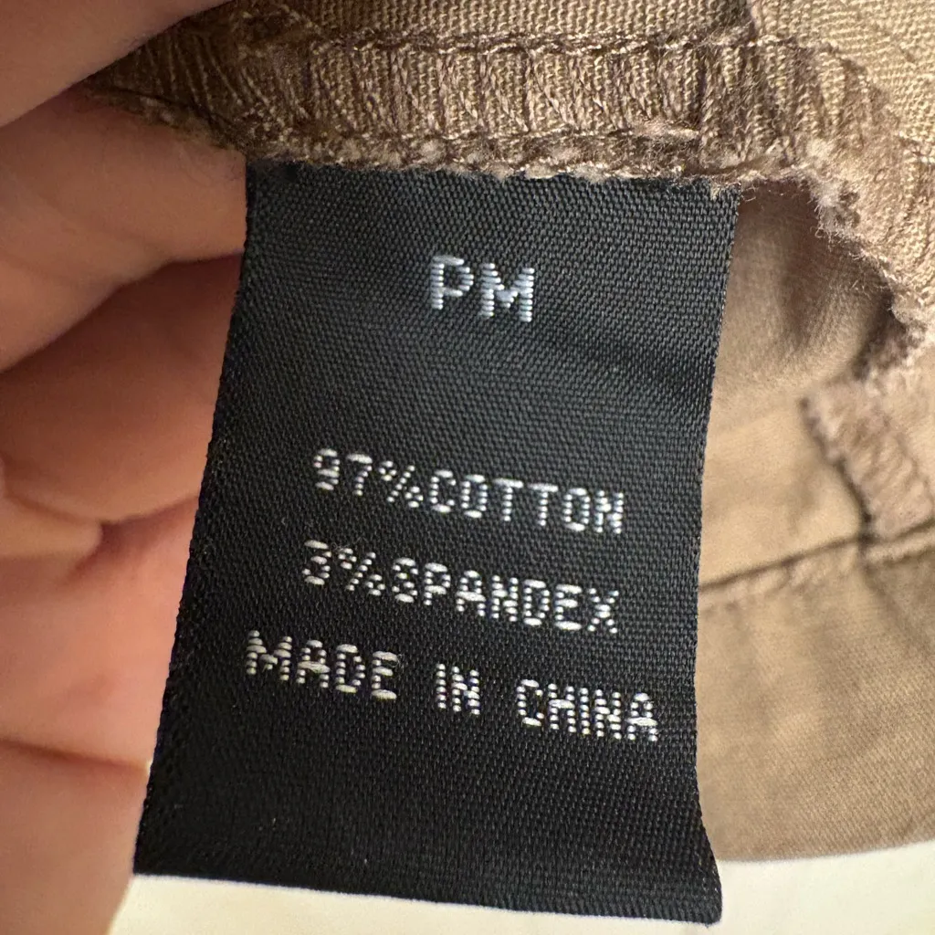 Baccini Khaki Utility Field Jacket Classic Preppy Equestrian Style PM - Image 4