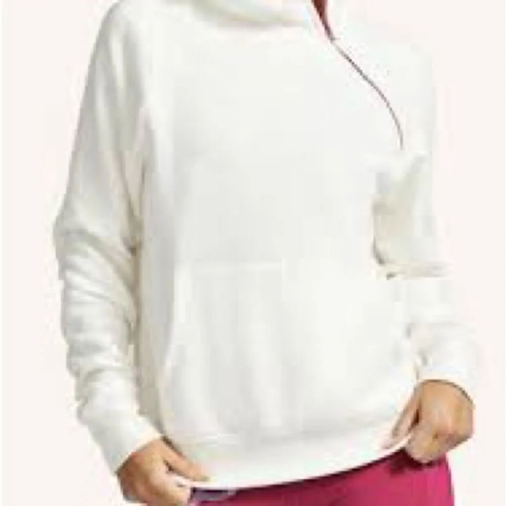 Peloton Incline Side Zip Pullover - Cream & Pink, NWT - Image 3