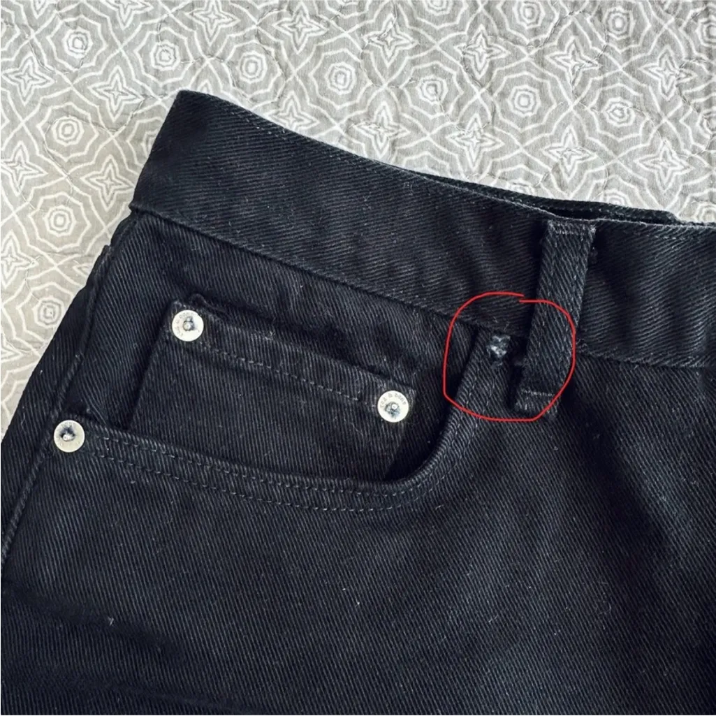 Rag & Bone Justine Black Denim Frayed Shorts  Size 25 - Image 8