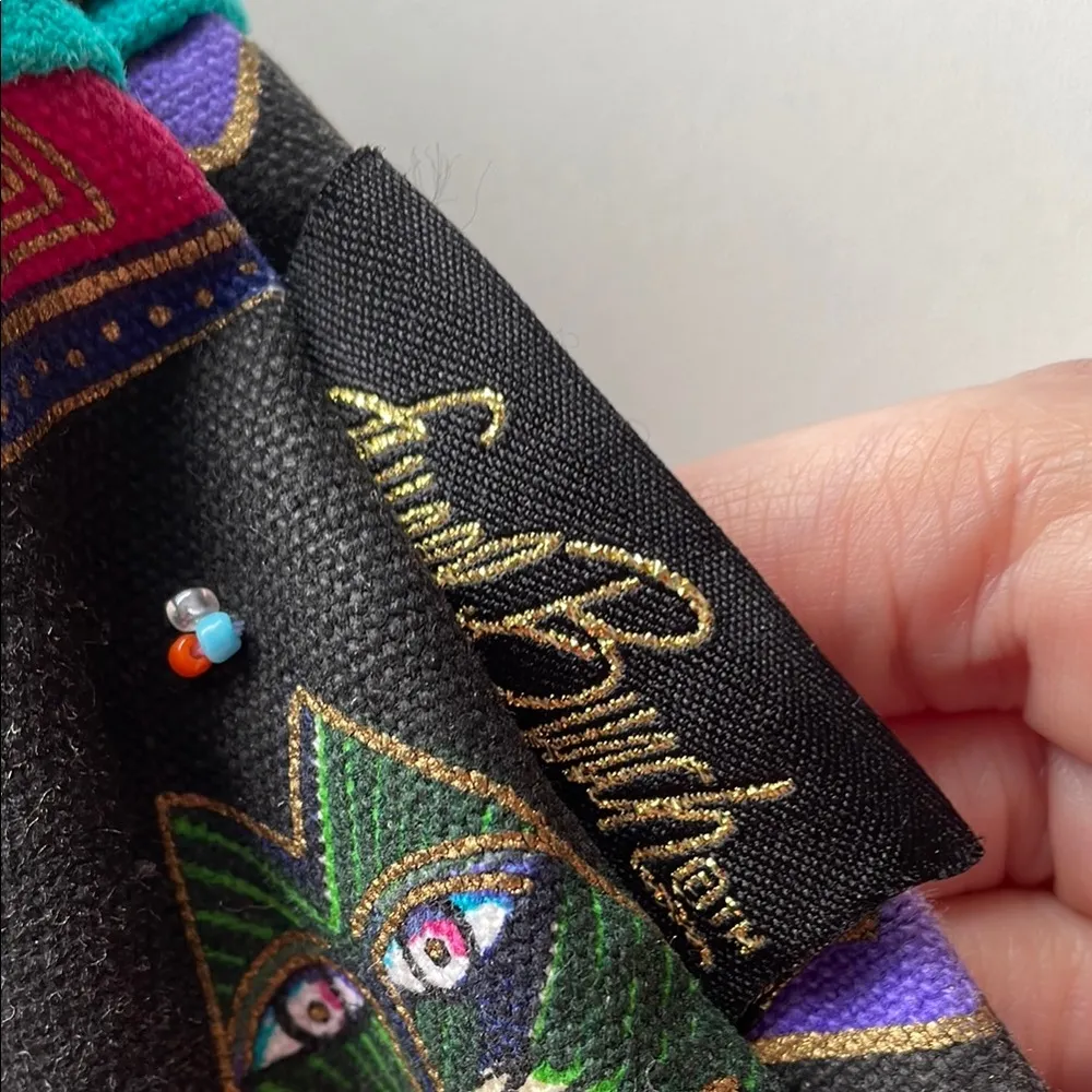 Laurel Burch Cat Shoulder Bag Black - Image 4