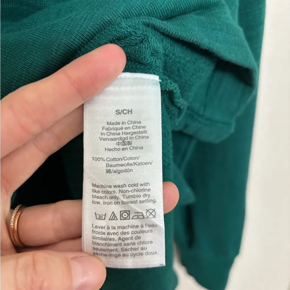 J. Crew Vintage Cotton Terry Turtleneck in Emerald Green - Size S - Image 4